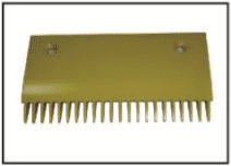 Grzebień stopnia Schindler 9300 – SMR313283 w kolorze złotym, firma Paw-Lift